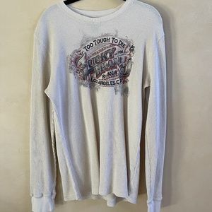 LUCKY BRAND Thermal Top "Too Tough To Die" - Large